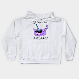 Unicorn Kitty Grants 9 Wishes Kids Hoodie